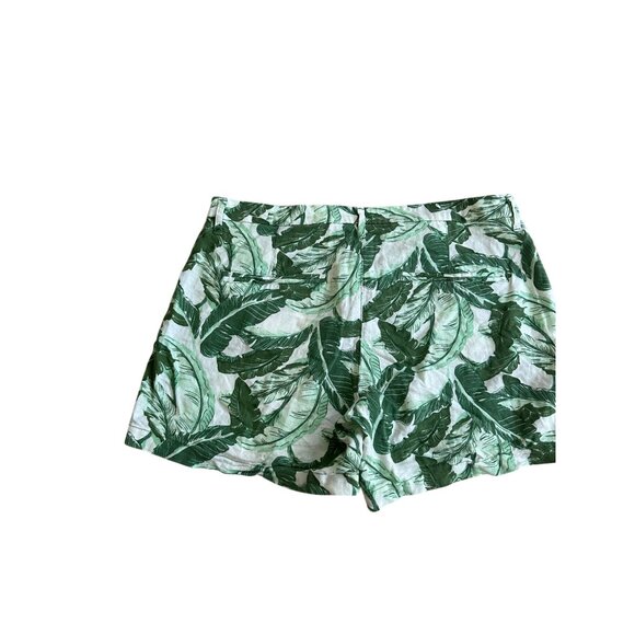 OLD NAVY Tropical Palm Leaf Linen Blend Shorts Size 12 - Picture 5 of 6